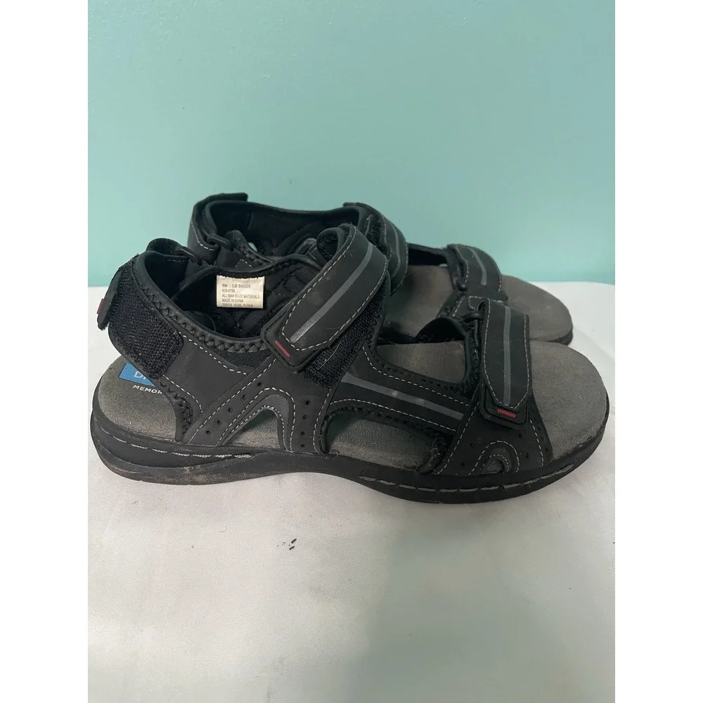 St. John's Bay Men's Black Slip-On Sandals Size 8 Casual Summer S-412‎